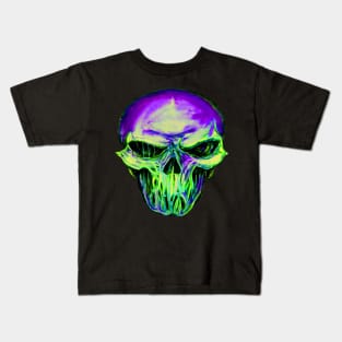Deadly Silence purple green Kids T-Shirt